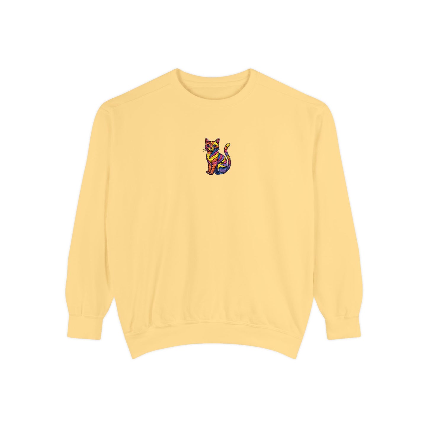 Colorful Cat Sweatshirt, Unisex