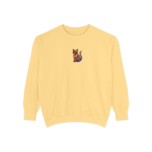 Colorful Cat Sweatshirt, Unisex
