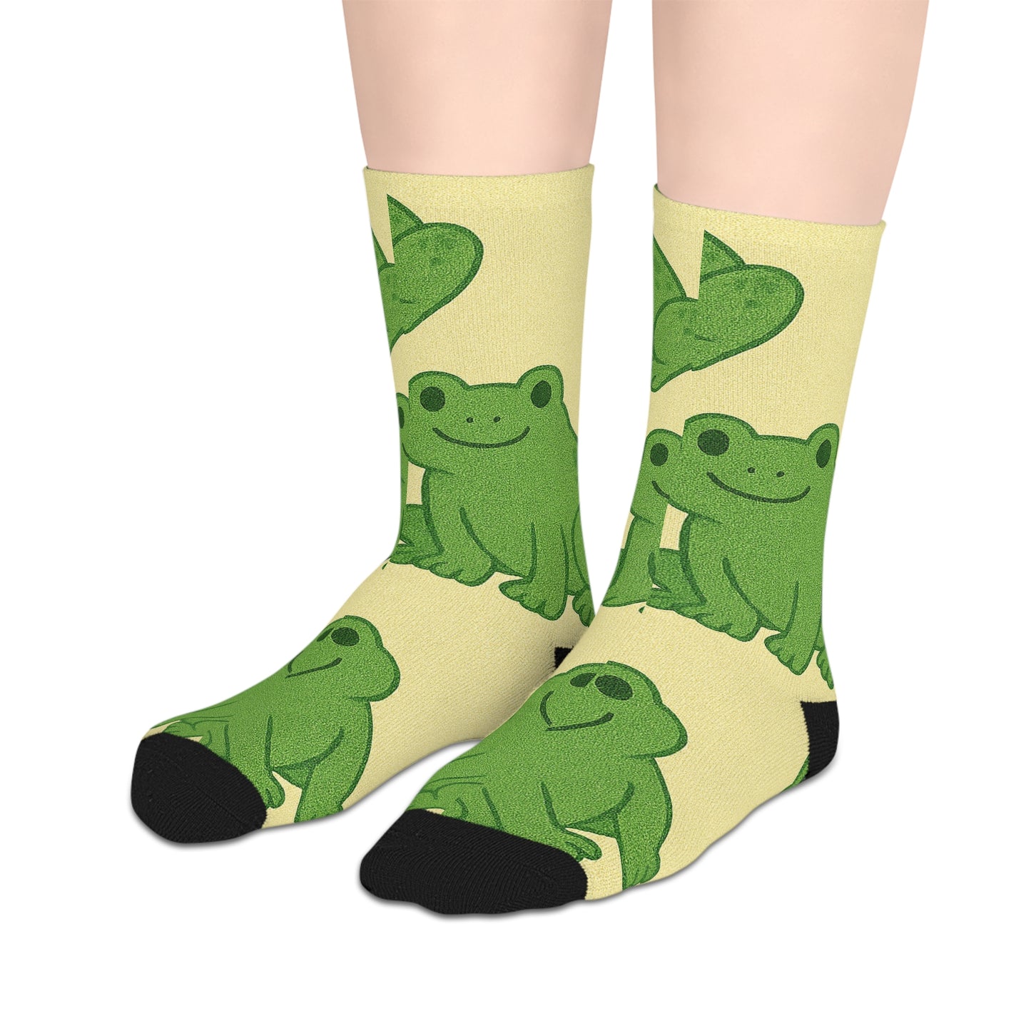 Frog-Themed Mid-Length Socks