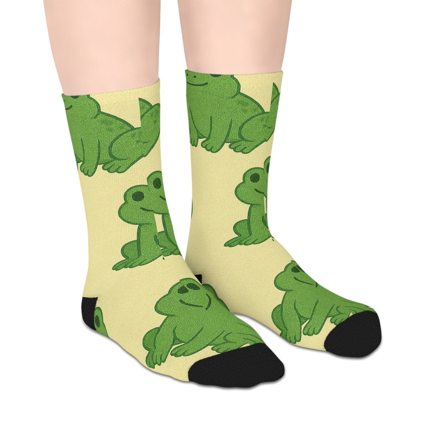 Frog-Themed Mid-Length Socks