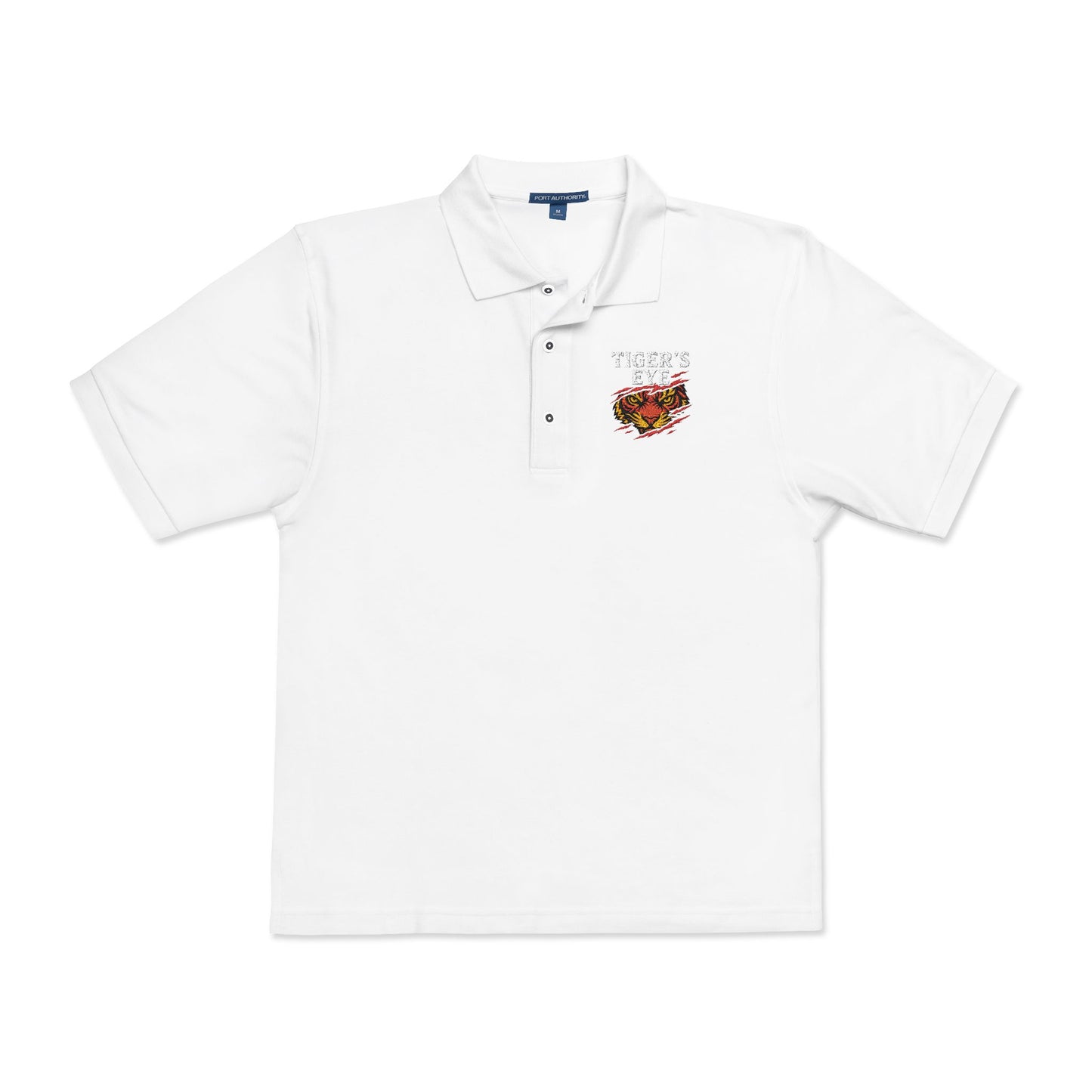 Tiger's Eye Embroidered Unisex Polo Shirt