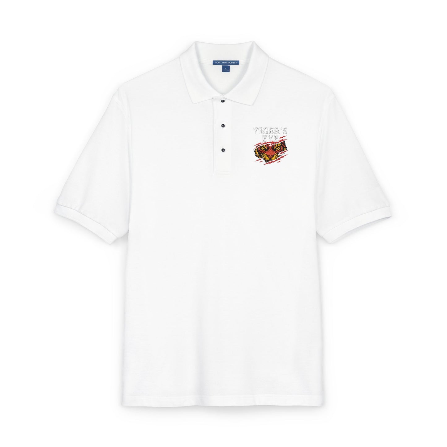 Tiger's Eye Embroidered Unisex Polo Shirt