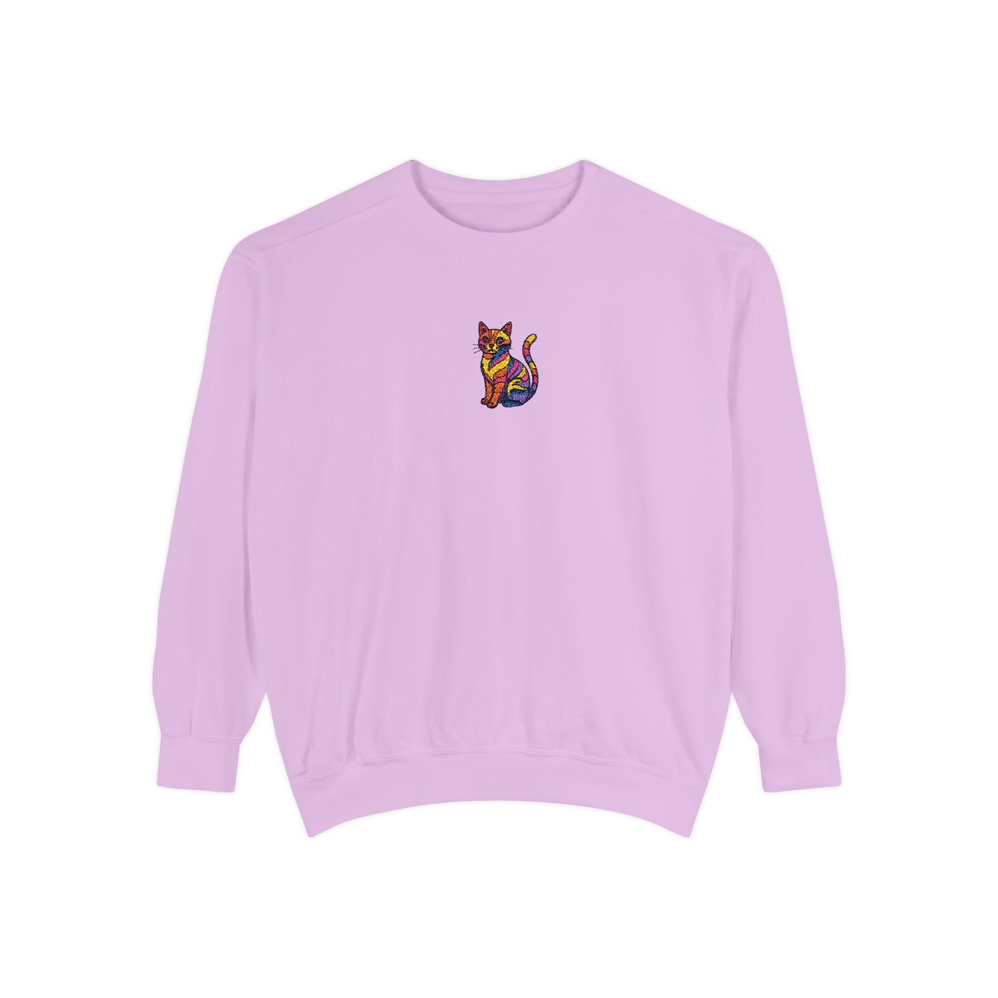 Colorful Cat Sweatshirt, Unisex