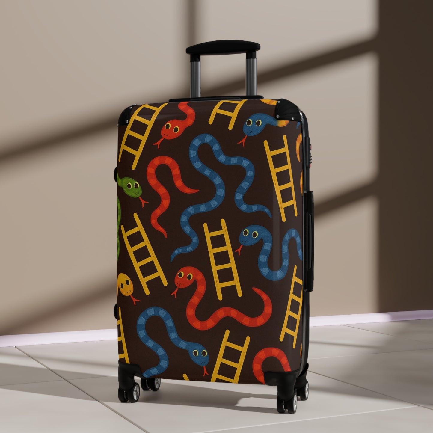 Colorful Snakes and Ladders Suitcase for Travel