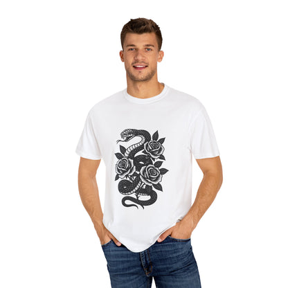 Snake and Roses Graphic T-Shirt