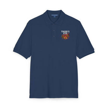 Tiger's Eye Embroidered Unisex Polo Shirt