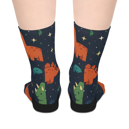 Dinosaur-Themed Mid-Length Socks