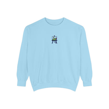 Paint Sweatshirt with Artistic Design Embroidery Unisex