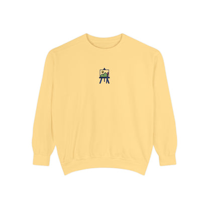 Paint Sweatshirt with Artistic Design Embroidery Unisex