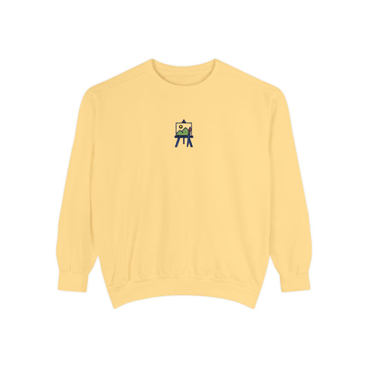 Paint Sweatshirt with Artistic Design Embroidery Unisex