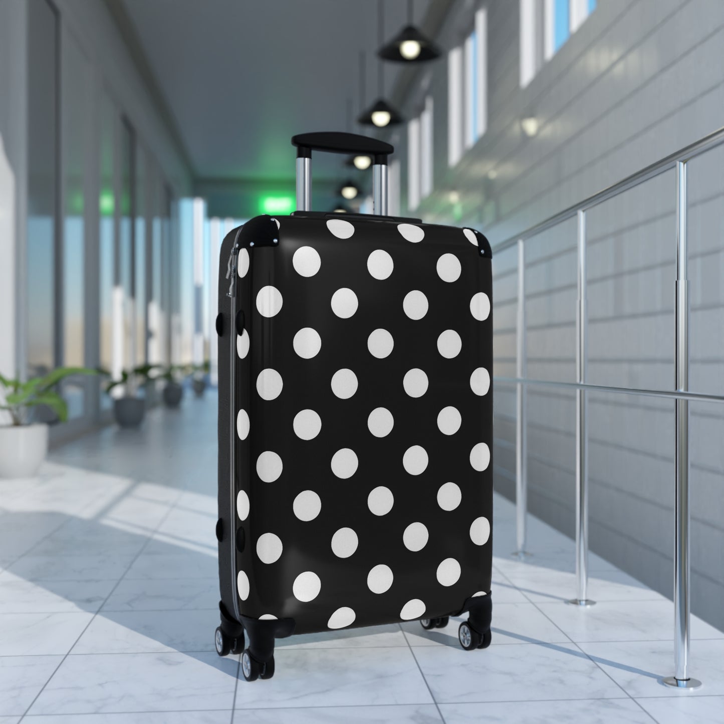 Polka Dot Suitcase for Travelers