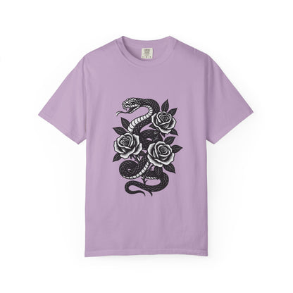 Snake and Roses Graphic T-Shirt
