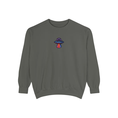 Alien UFO Embroidery Sweatshirt