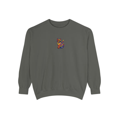 Colorful Cat Sweatshirt, Unisex