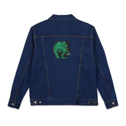 Embroidered Dinosaur Denim Jacket