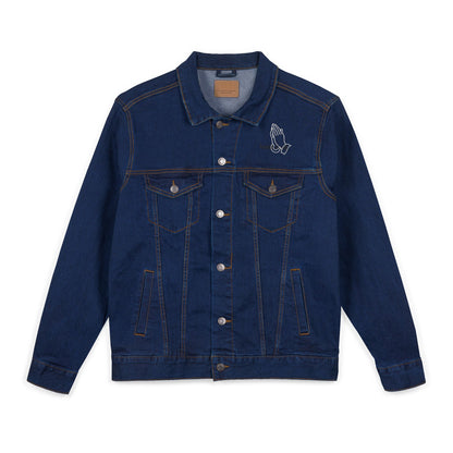 Trust God Embroidered Denim Jacket