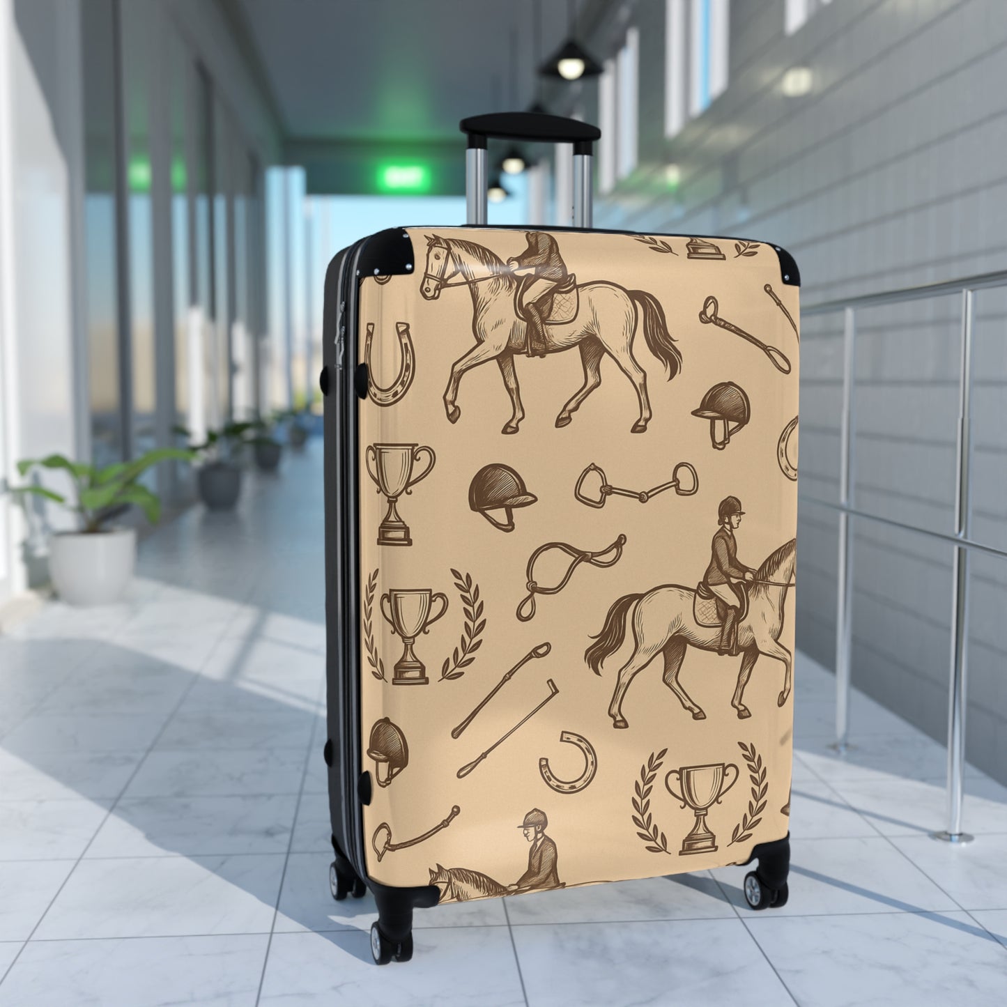 Equestrian Pattern Suitcase