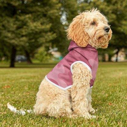 Pink. Camo Pet Hoodie for Dogs