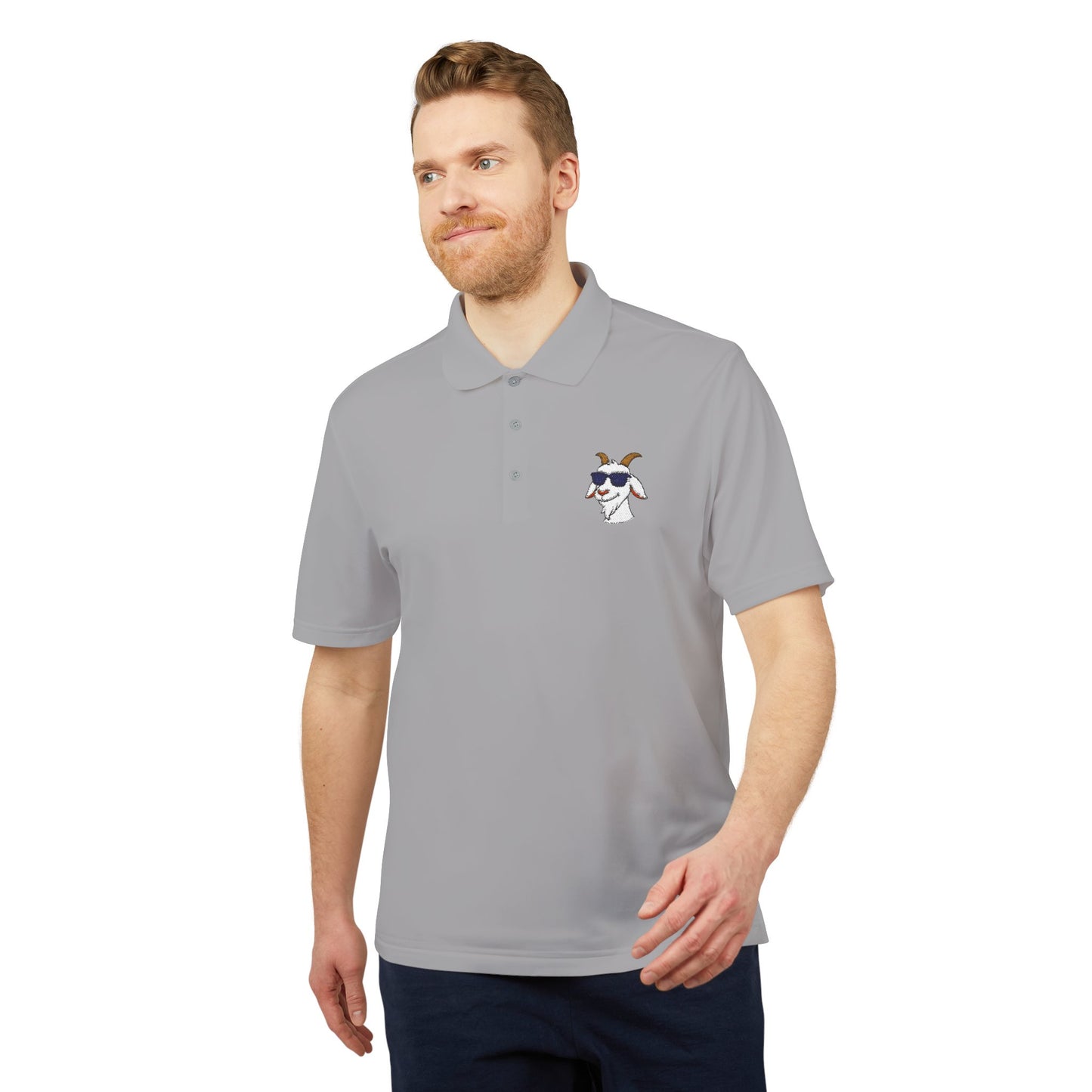 Adidas Polo Shirt with "Goat" Logo