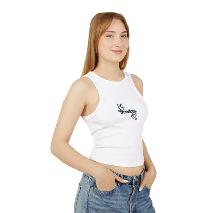 Freedom Micro Rib Racer Tank Top for Women