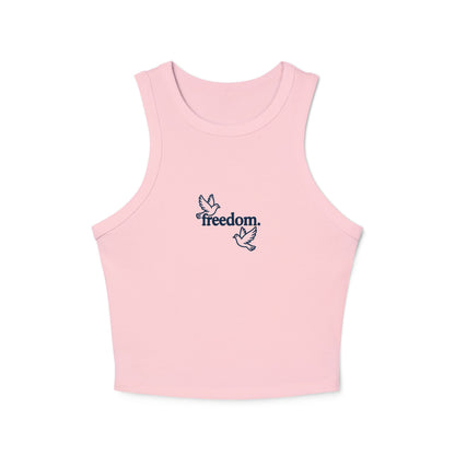 Freedom Micro Rib Racer Tank Top for Women