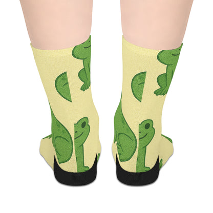 Frog-Themed Mid-Length Socks