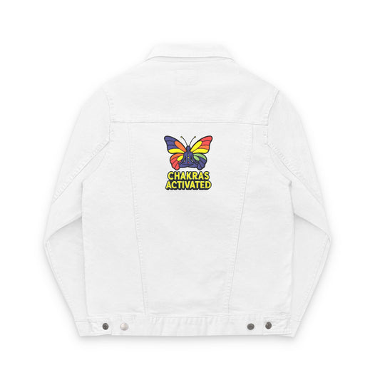 Embroidery Denim Jacket with Butterfly Design
