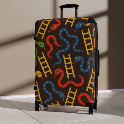 Colorful Snakes and Ladders Suitcase for Travel