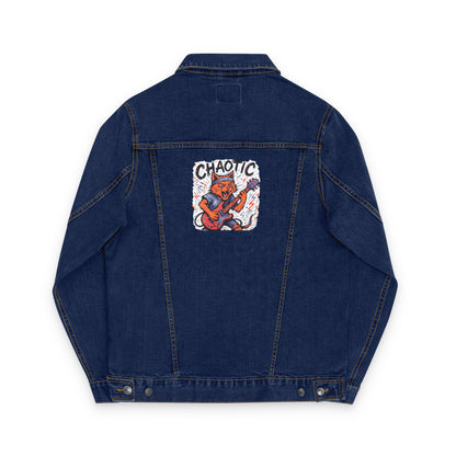 Chaotic Cat Embroidered Unisex Denim Jacket
