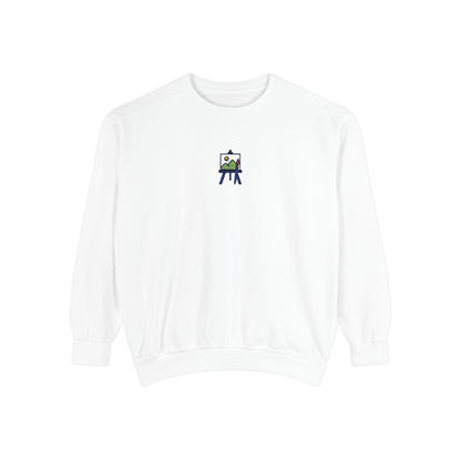 Paint Sweatshirt with Artistic Design Embroidery Unisex