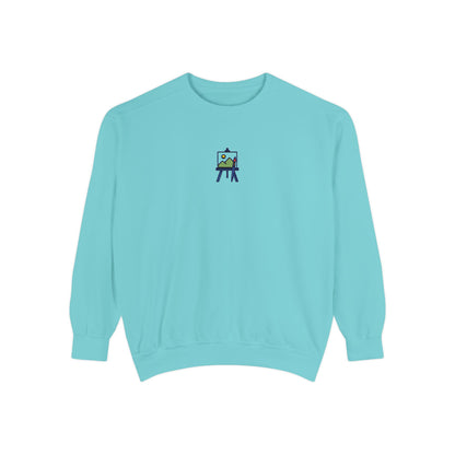 Paint Sweatshirt with Artistic Design Embroidery Unisex