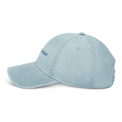 Waves & Water Embroidered Denim Hat