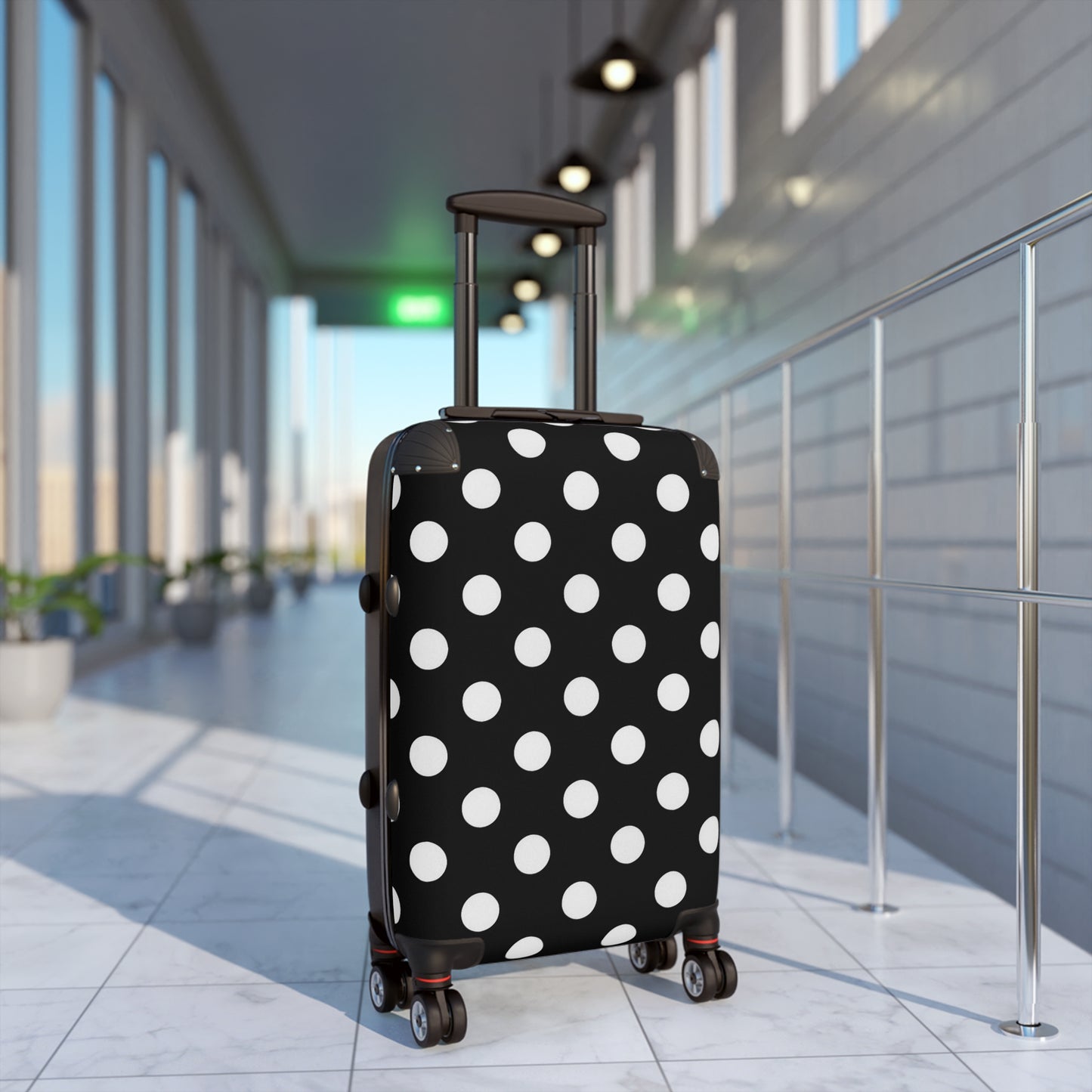 Polka Dot Suitcase for Travelers