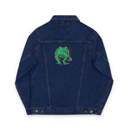 Embroidered Dinosaur Denim Jacket
