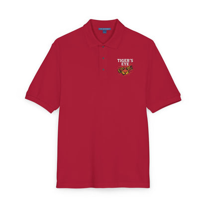 Tiger's Eye Embroidered Unisex Polo Shirt