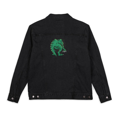 Embroidered Dinosaur Denim Jacket