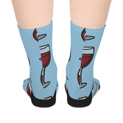 Wine Glass Mid-Length Socks