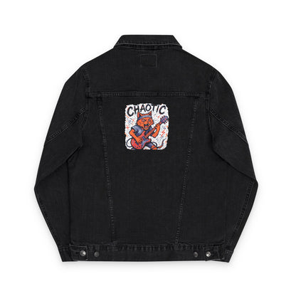 Chaotic Cat Embroidered Unisex Denim Jacket