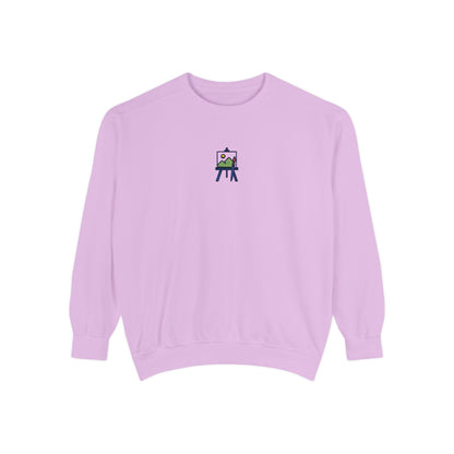 Paint Sweatshirt with Artistic Design Embroidery Unisex