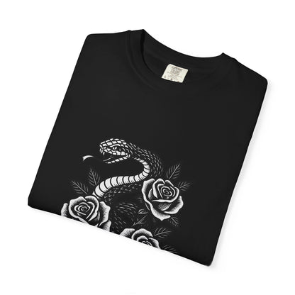 Snake and Roses Graphic T-Shirt