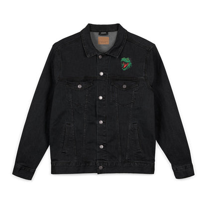 Embroidered Dinosaur Denim Jacket