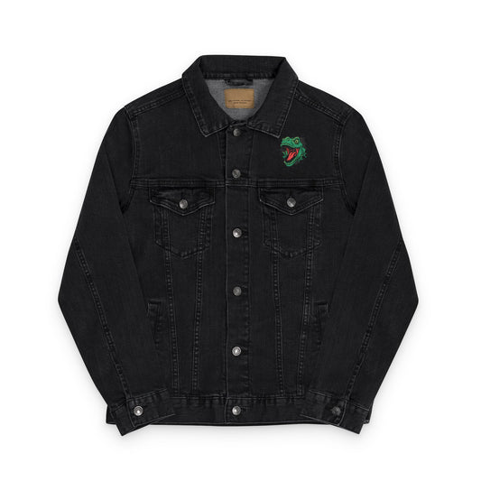 Embroidered Dinosaur Denim Jacket