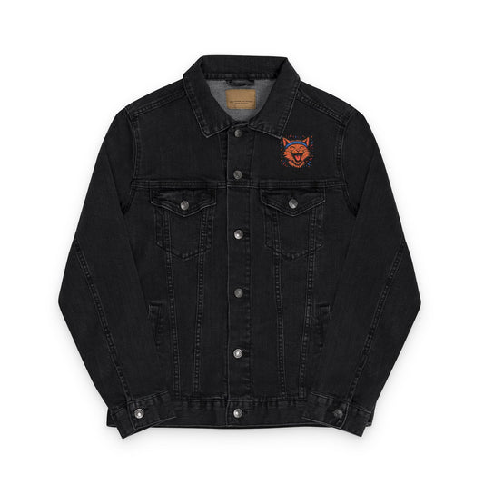 Chaotic Cat Embroidered Unisex Denim Jacket