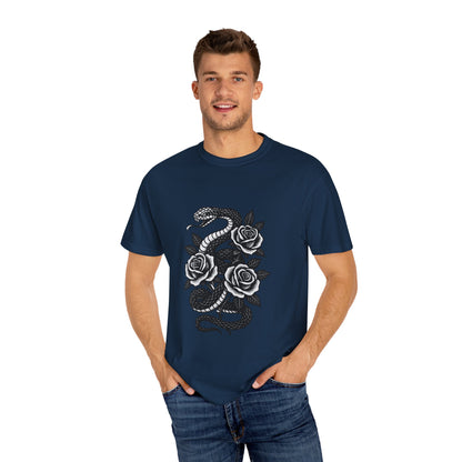 Snake and Roses Graphic T-Shirt