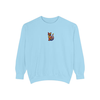 Colorful Cat Sweatshirt, Unisex