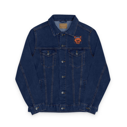 Chaotic Cat Embroidered Unisex Denim Jacket