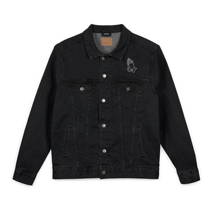 Trust God Embroidered Denim Jacket