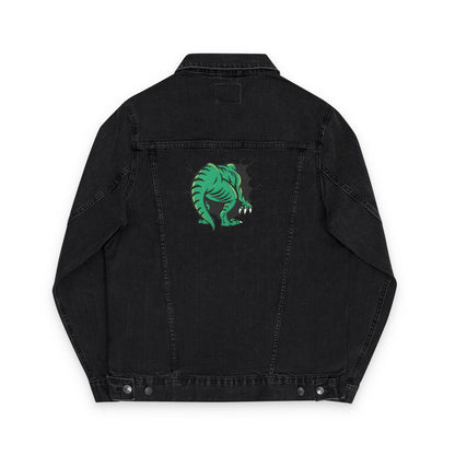 Embroidered Dinosaur Denim Jacket