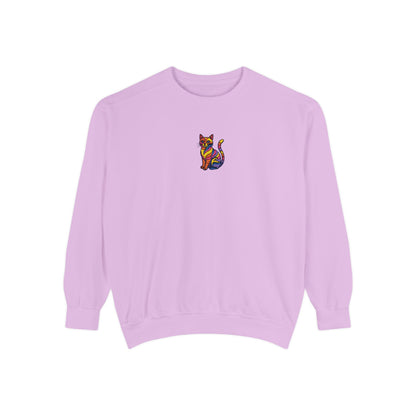 Colorful Cat Sweatshirt, Unisex